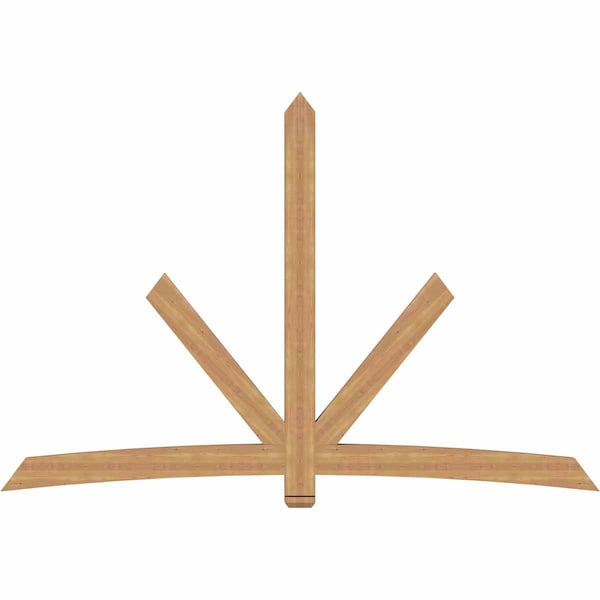 Ekena Millwork Alberta Timber Gable Bracket, Western Red Cedar, 108"W x 72"H x 3 1/2"D x 5 1/2"F, 16/12 Pitch GBW108X72X0406ALB00SWR - main